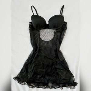 Black lace nighty